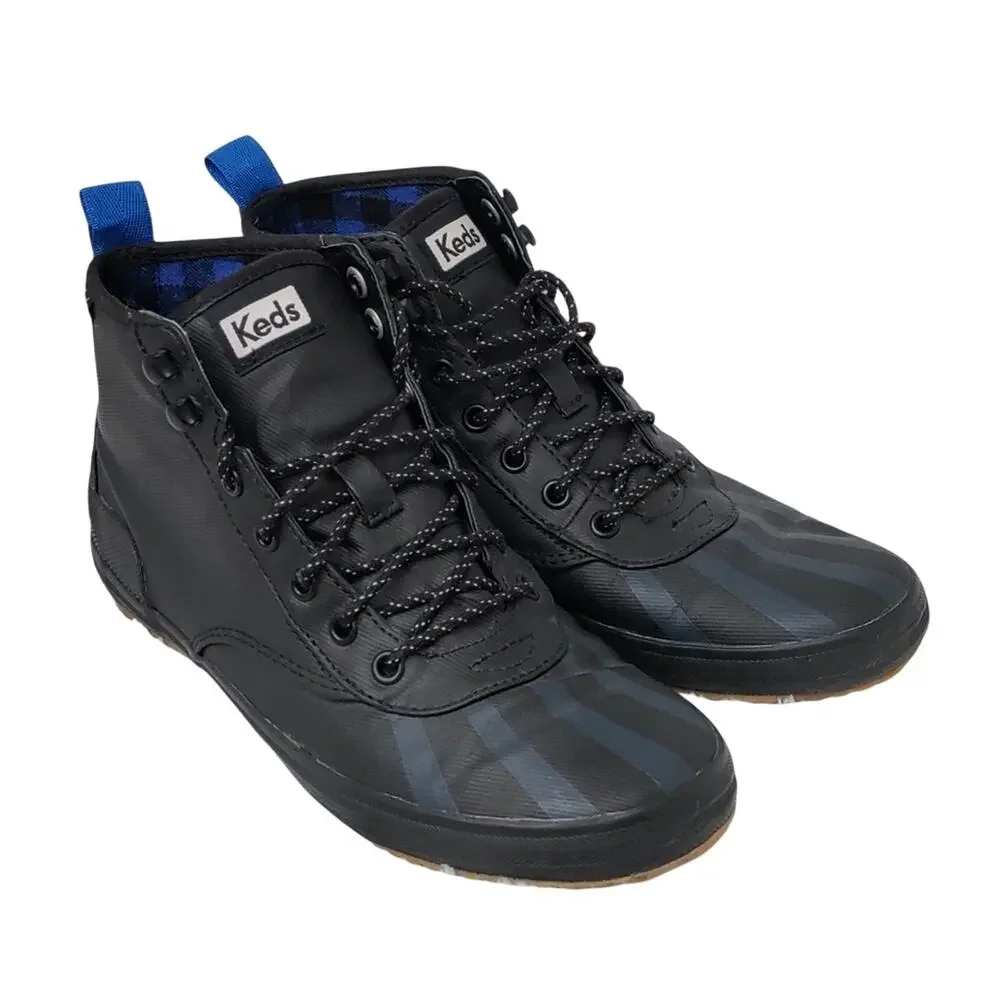 Black Keds rain booties sz 6.5
